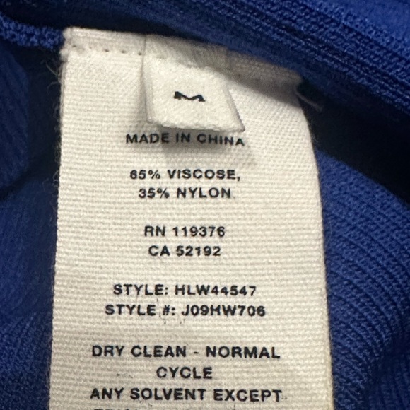 Helmut Lang Royal Blue Ribbed Knit Top - Picture 8 of 11